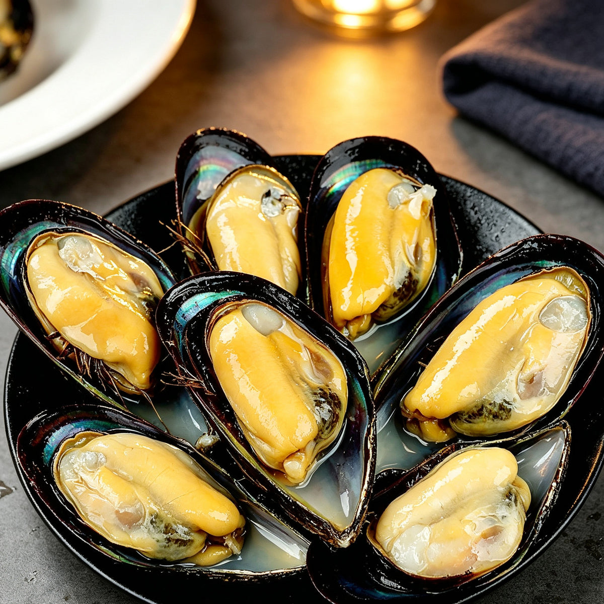 Fresh Raw Half-Shell Green-Lipped Mussels