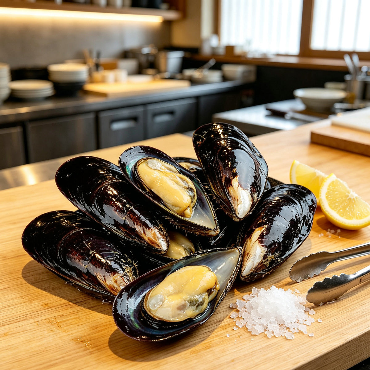 Fresh Raw Half-Shell Green-Lipped Mussels