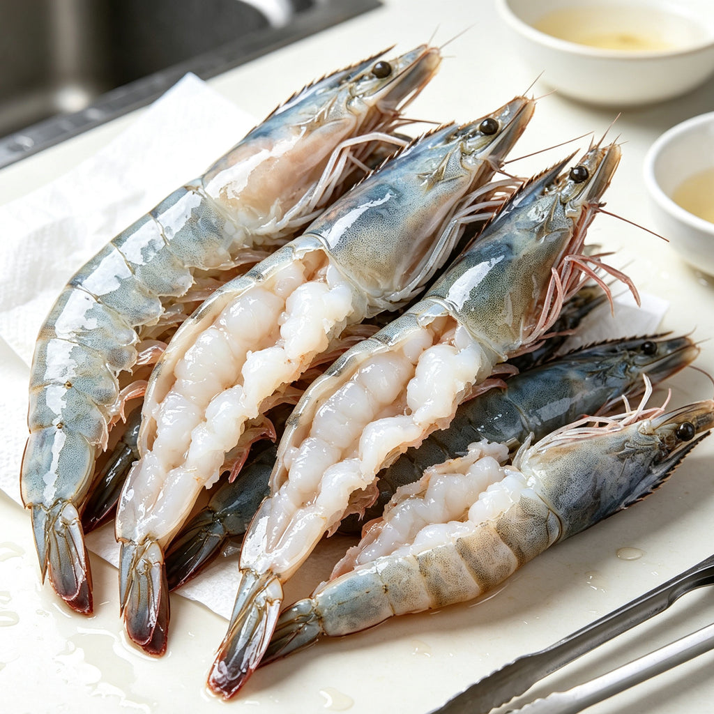 Fresh Raw Blue Tiger Prawns