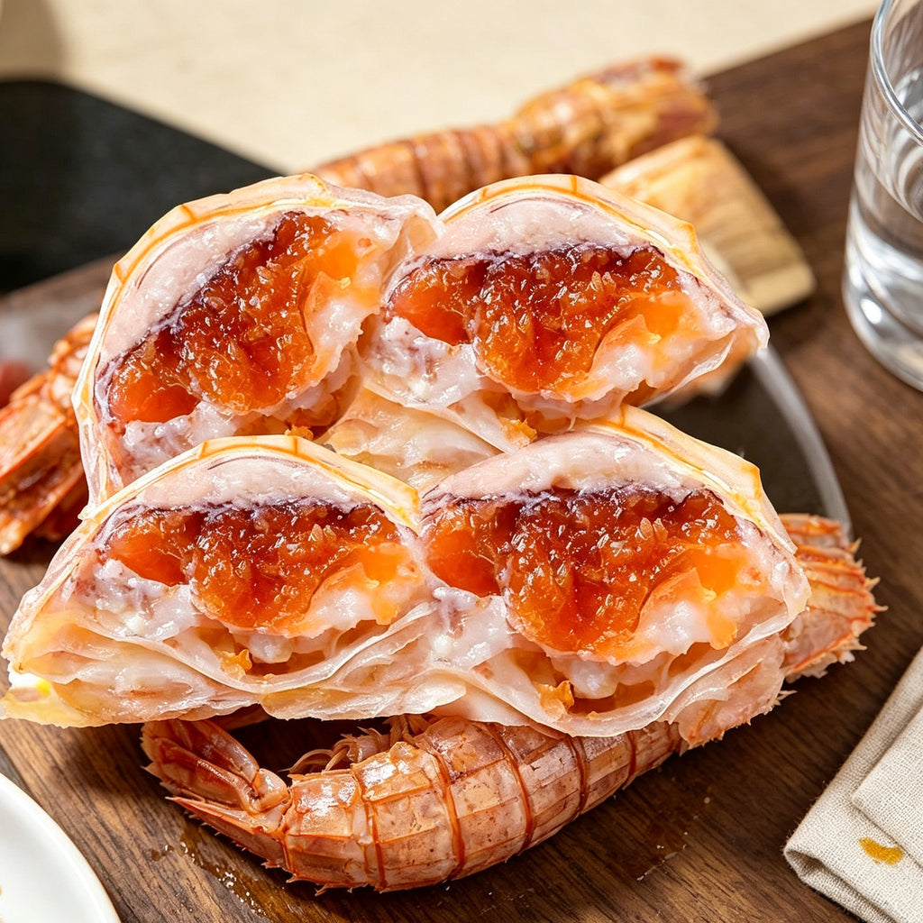 Fresh Raw Mantis Shrimp With Roe