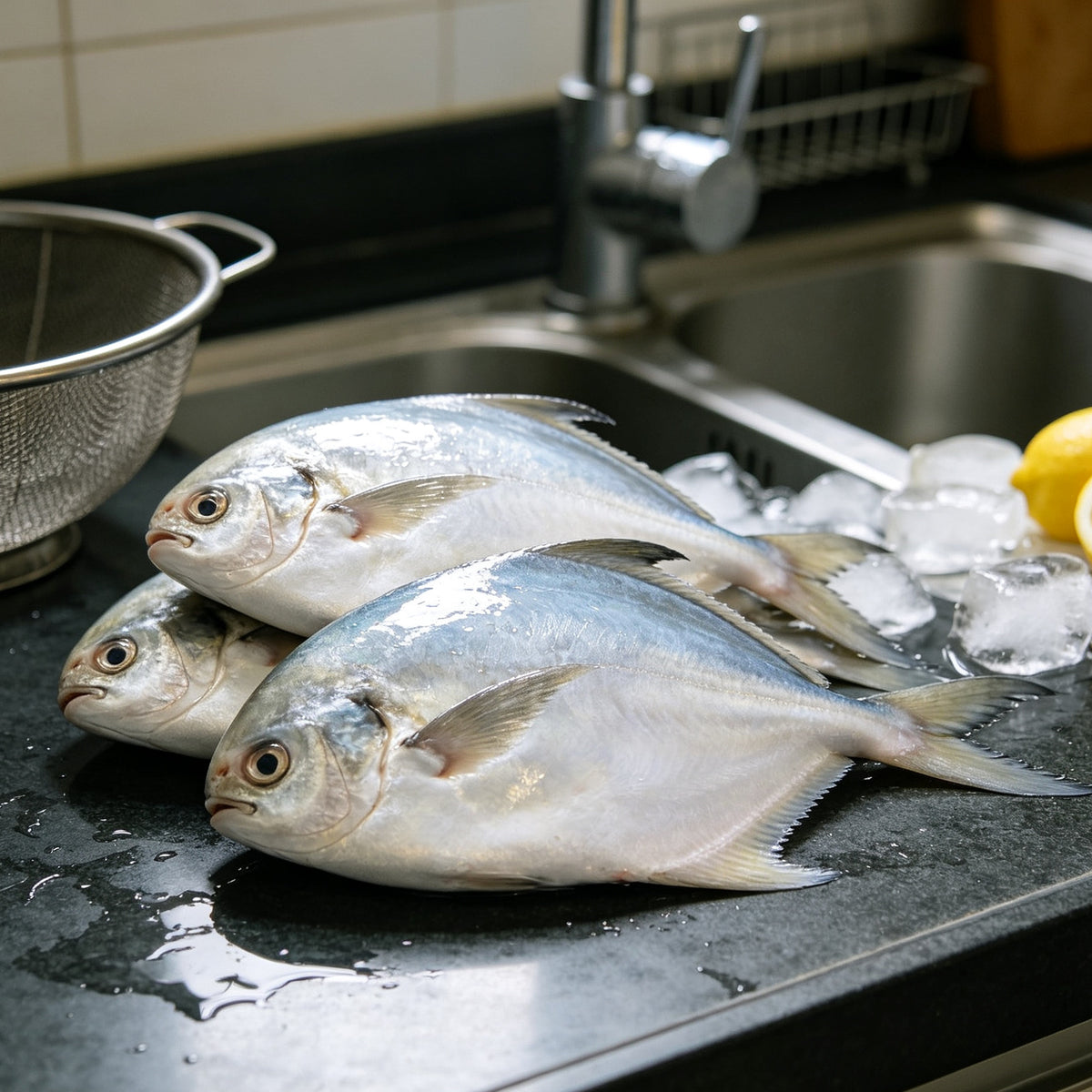 Fresh Whole Silver Pomfret Fish